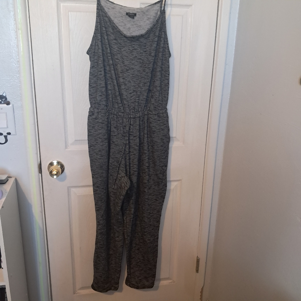 💰Toxiks Gray Marled Terrycloth Sleeveless Jumpsuit